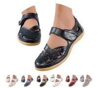 Générique Women's Sandals Summer Comfortable Closed Toe, Women's Summer Slide Large Size, Flat Sandal Soft Sole Bare Feet Walking Outdoor Slides Casual Lightweight Wide Toe Slide Sandals, grey, 2 UK