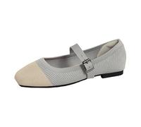 Générique Women's Sandals Summer Comfortable Lightweight Simple Strap Closed Sandals Women Casual Minimalist Style Flat Shoes for Women Breathable Soft for Dance and Yoga, 01 Light Grey, 6 UK