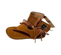 Générique Women's Shoes Flat Sandals with Fringe Between the Toes, Boho Style, Comfortable for Beach, Summer and Outdoor Activities., brown, 6 UK