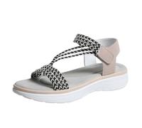 Générique Women's Sports Sandals Casual Fashion Thick Sole Breathable Comfortable Elastic Sandals for Walking Sport or Outdoor Activities Lightweight and Dynamic, Beige237, 4 UK