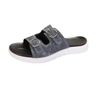 Générique Women's Spring Summer Fashion Plain Colour Comfort Breathable Beach Sandals Casual Summer Slippers Simple Comfortable and Practical, Navy84, 6 UK