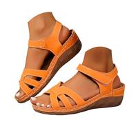 Générique Women's Summer Sandals Elegant Comfortable Wedge Sandals for Women Light Blue with Straps and Ergonomic Cork Wedge Sole. Women's Summer Wedge Soles, b, 5.5 UK