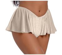 Générique Women's Velvet Shorts Medium Waist Short Yoga Running Booty Mini Trousers Dance Bottom Shorts Women Summer Jeans, white, S