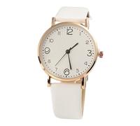 Générique Women's Watch, Ladies Wristwatch, Comfortable Trendy Timepiece with Soft Strap, Ideal for Business Trips, Home, Outdoor Activities, and School Wear Black, Pink, White, White., Se référer au