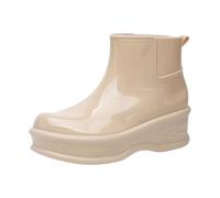 Générique Women's waterproof shoes, rain boots, women's medium shaft ankle boots for sports, rain boots, rubber boots, ecological leather boots, moisture resistant, khaki, 4 UK