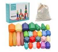 Générique Wooden Balancing Stacking Stones - Set Of Stones