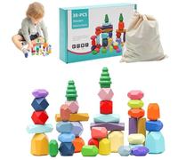 Générique Wooden Balancing Stacking Stones - Set Of Stones