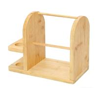 Générique Wooden Ball Holder - Smooth Natural Wood Rotating Stand | Thread Holder with Rotating Mechanism for Home Indoor Beginners Adults Women Men Gift
