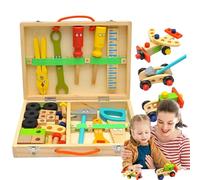 Générique Wooden Construction Tools for Imitation Game | Tool Set | for Boys and Girls Aged 2-4 Years Home Playroom Kindergarten Daycare