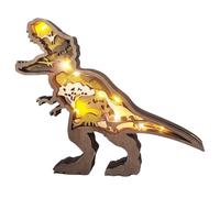 Générique Wooden Dinosaur Ornaments, Multi-Layer Dinosaur Cutouts, Exquisite Animal Craft Dinosaur Ornaments for Farmhouse Cottage Meditation Room Hallway, Wooden Dinosaur Decor for Hallway