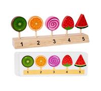 Générique Wooden Ice Cream Toy, Imitation Game Food Set with 40 Patterns for Math Learning | Early Learning Toy for Ages 3-6 | Cooking Accessory