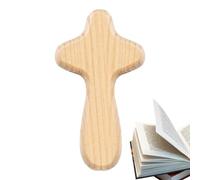 Générique Wooden Prayer Cross - Compact Wooden Palms, Pocket and Comfortable Crucifix | Miniature Hand Meditation Cross Worship Religious Tool