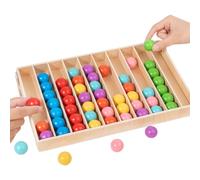 Générique Wooden Sorting Balls - 31 X 19.5 X 5.3 Cm, Color Recognition Educational Game, Preschool Learning Toy | Interactive Teaching Aid for Home School, Nursery