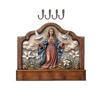 Générique Wooden Wall Key Ring with 4 Hooks - Wooden Key Ring with 4 Hooks, Wall Organizer - for Entryway, Home, Bedroom, Family, Friends, Students, Men, Women