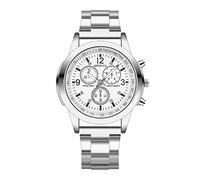 Générique Wrist Hour Sport Analog Stainless Steel Watch Quartz Watch Man Axis Watch, white, one size