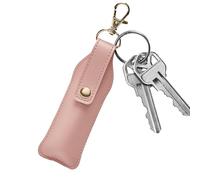 Générique xAnillo Llave Brillo Labial - Soporte Carcasa Glaseado Labios, Portador Lápiz Labial Portátil | Mini Llavero Organizador Cosmético Mujeres Adolescentes Viaje Accesorio Diario, Pink, Se