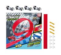 Générique Yhsioaklo Flexible Race Track | 4 Meters Soft Portable Educational Toy | Car Track Toy - for Thanksgiving Parties Halloween Easter Home Indoor Outdoor