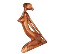 Générique Yoga Figurines - Wooden Pose Sculpture, Meditating Garden Statue | Hand Carved Women Statue, Ornament Accessory Table, Decorative Piece of the Shrine at Home, Module of af