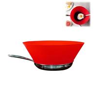 Generisch 1-5 Pieces Splash Guard, Silicone, Anti-Oil Splatter, Adjustable, Frying Pan, Splatter Screen Alternative, Silicone Splash Guard, Red Orange, Pan Splash Guard