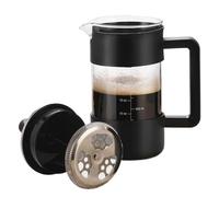 Generisch 1 Litre - 34 oz Glass Coffee Maker with No-Drip Mechanism, Portable Cold Brew Coffee Pot with Filter, Reusable Coffees Plunger for Home, Kitchen, Travel, Camping, Workplace