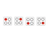 Generisch 1 Set of 4 Hob Symbol Stickers (R93) (Transparent Background with Red and Black Symbols, 1.4 x 1.4 cm)