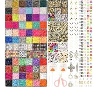 Generisch 13,200 Piece Comprehensive Craft Kit - Beads, Letters, Pendants, Clay Discs and Accessories for Jewellery Making