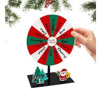 Generisch 16 Slots Christmas Glitz Wheel, Erasable Game Wheel with Stand, Colourful Table Price Wheel for Use in Classroom, Carnival, Party, Fair, Home Use