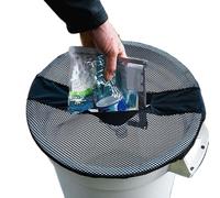 Generisch 18.9 Litre Bucket Mesh Lid, 19 Litre Bin Lid with Mesh Opening Elastic Mesh Top for Fishing Boat Bait Equipment Organisation Maritime Waste Disposal