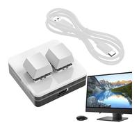 Generisch 2 Button Hot Swap Gaming, Mini USB Copy and Paste Universal Mechanical PCs, RGB Backlit for Copy and Paste for Home Travel