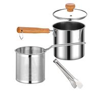 Generisch 2 in 1 Oil Strainer - Stainless Steel Grease Strainer Container, Multi-Purpose Oil Filter Pot for Household | Universal Cooker Compatibility for Cooking and Roasting in the Kitchen