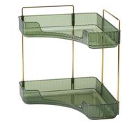 Generisch 2-Tier Storage Rack - Corner Shelves for Bathroom | Kitchen Countertop Organiser, Corner Shelf, Bathroom Storage, Display, Counter Shelves, Spice Rack, Desk, Bookshelf