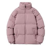 Generisch 2022 Women's Cotton with Stand-Up Collar, Slim Fit Short Coat, Winter Lined Heat Insulation, Fashionable Transition Jacket, Everyday Wear, red, 3XL