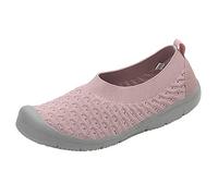 Generisch 2022 Women's Fashion Bow Tie Woven Breathable Mesh Toe Head Lightweight Casual Comfortable Flat Shoes, pink, 9 UK