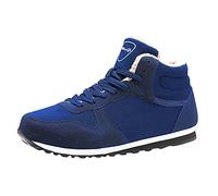 Generisch 2022 Women's Winter Lace Up Fleece Warm Comfortable Mid Tube Snow Boots Cotton Shoes, blue, 7 UK