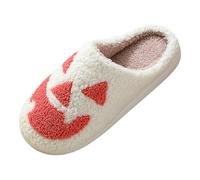 Generisch 2023 Comfortable Home Pumpkin Warm Winter for Women Slippers 2025 Winter Warm Fluffy with Memory Foam Slippers, Red (watermelon red), 5 UK