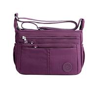 Generisch 2023 Nylon Fabric Bag One Shoulder Bag Lightweight Carry Bag Large Capacity Bag Multiple Large Capacity Waterproof Casual Shoulder Bag Bags The Godfather, purple, One Size