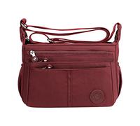 Generisch 2023 Nylon Fabric Bag One Shoulder Bag Lightweight Carry Bag Large Capacity Bag Multiple Large Capacity Waterproof Casual Shoulder Bag Bags The Godfather, red, One Size