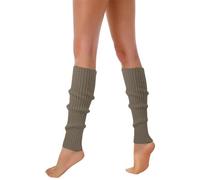 Generisch _2025 80s 90s Leg Warmers for Women, Neon Ribbed Leg Socks, Stylish Accessories, Colorful Fluorescent Knitted Sock Sleeve Wool Socks Women's 6-8 Sneaker Set, gray, One Size