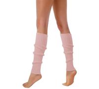Generisch _2025 80s 90s Leg Warmers for Women, Neon Ribbed Leg Socks, Stylish Accessories, Colorful Fluorescent Knitted Sock Sleeve Wool Socks Women's 6-8 Sneaker Set, pink, One Size