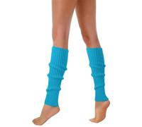 Generisch _2025 80s 90s Leg Warmers for Women, Neon Ribbed Leg Socks, Stylish Accessories, Colorful Fluorescent Knitted Sock Sleeve Wool Socks Women's 6-8 Sneaker Set, sky blue, One Size