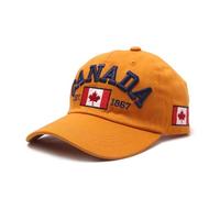 Generisch 2025 - Canada Baseball Cap, Canada Day Embroidered Maple Leaf Flag, Adjustable Cap La Caps, yellow, One Size