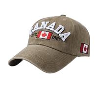 Generisch 2025 - Canada Baseball Cap, Canada Day, Embroidered Maple Leaf Flag, Adjustable Hat Caps Men's Sayings, khaki, One Size