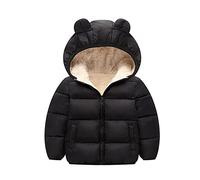 Generisch 2025 Children's Baby Toddler Boys Girls Padded Snowsuit Infant Winter Clothing with Bear Ears Jacket Coat Outerwear Who Lays Most Beautiful Egg, black, 6-12 Monate