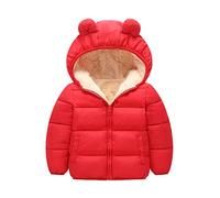 Generisch 2025 Children's Baby Toddler Boys Girls Padded Snowsuit Infant Winter Clothing with Bear Ears Jacket Coat Outerwear Who Lays Most Beautiful Egg, red, 3-4 Years