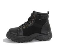Generisch 2025 European American Winter, Couple High Top Leather Boots with British Style Warm Fleece Short Boots, Lace-up Ankle Boots for Workwear, Girls 39, black, 8 UK