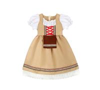 Generisch 2025 - European Beer Festival Festival Performance Costume for Girls, Coloured Short Skirt Set My Hero Academia Eri Cosplay Costume, beige, 7-8 Years