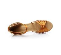Generisch 2025 Fashion Latin American Shoes Women Ballroom Dance Sandals Prom Women Sandals Vital Shoes Women 38, brown, 8.5 UK
