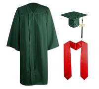 Generisch 2025 Graduation Dress Hat for Adults 2024 Year Charm Unisex Elegant Men's Jumpsuit with Lace, Army Green, 39