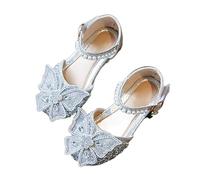 Generisch 2025 Knot Pearl Sandals For Children High Beauty Shoes For Girls, silver, 14 UK