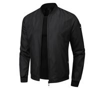 Generisch 2025 Men's Casual Winter Coat Jacket Long Sleeve Pockets Coat Top Jacket Zip Print with Pockets Fabric Men, black, 6XL